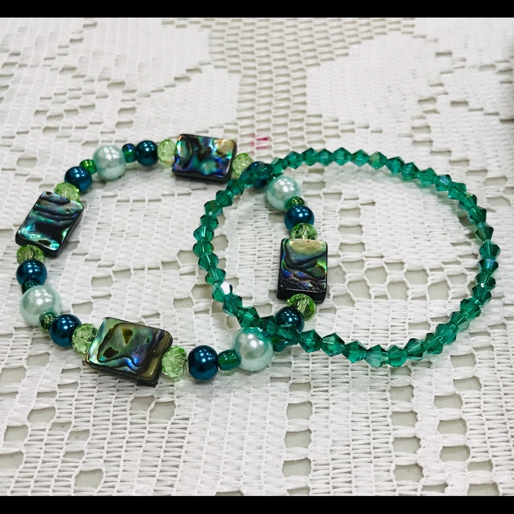 Handmade Abalone Bracelet Set